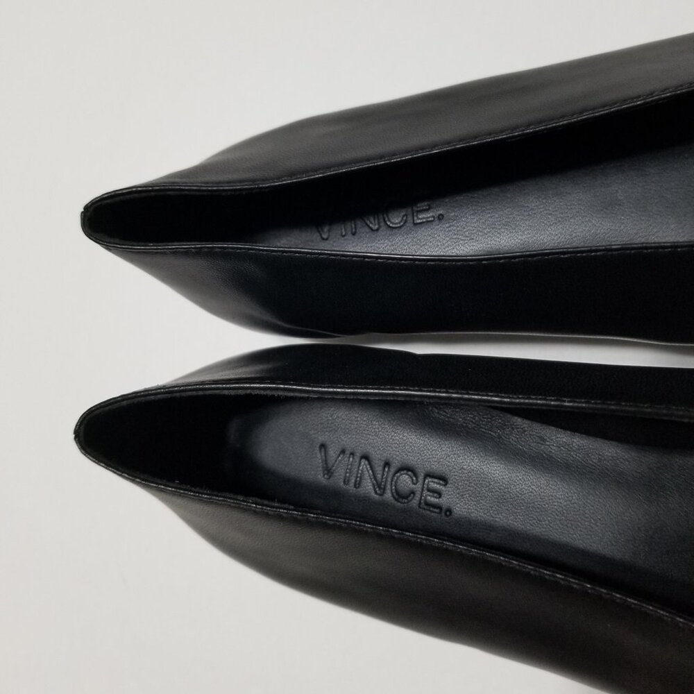 NIB Vince Maxwell Italian Leather Ballet Flat Gloveβ Shoes in Black $225 - Picture 7 of 10